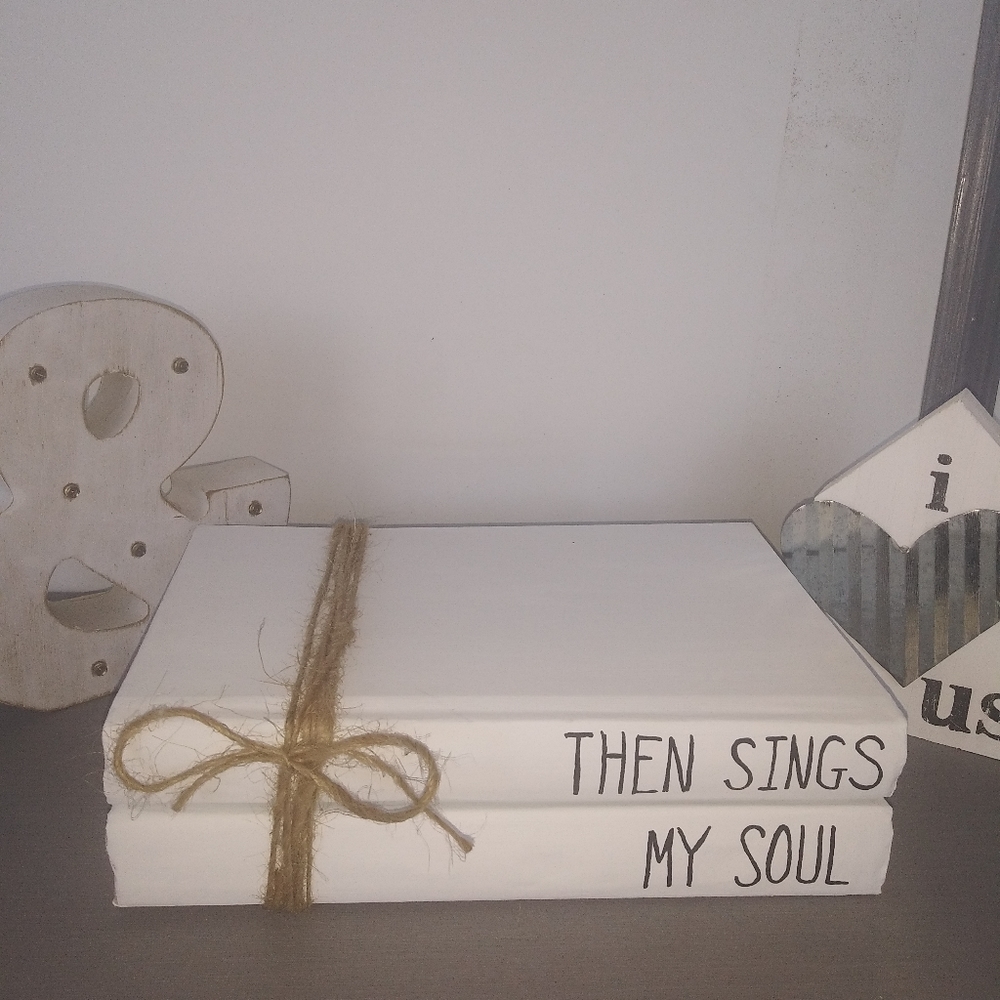 Custom Book Stack Staging Decor Tray Books
